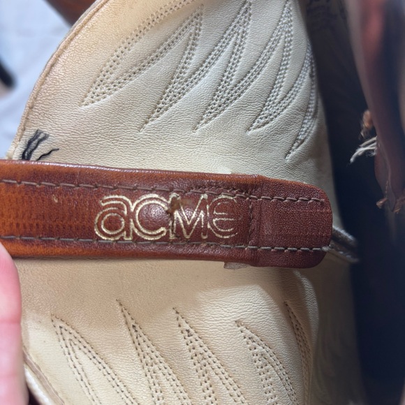 Vintage ACME Men’s Cowboy Brown Boots Size 10 - Picture 7 of 9